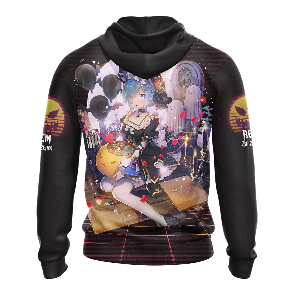 This is my Halloween Costume Rem Re:Zero All Over Print T-shirt Zip Hoodie Pullover Hoodie   