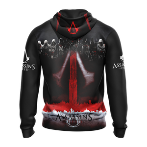 We work in the Dark to serve the Light Assassin's Creed All Over Print T-shirt Zip Hoodie Pullover Hoodie   