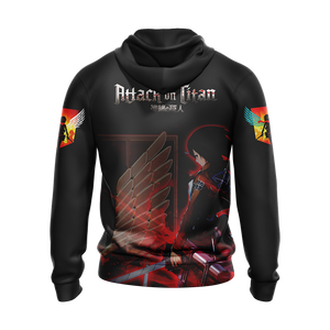 The World Is Cruel and Also Very Beautiful Mikasa Attack On Titan Anime T-shirt Zip Hoodie Pullover Hoodie   