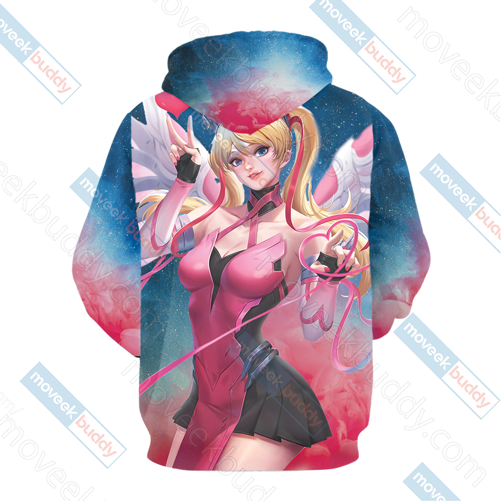 Overwatch Pink Mercy Unisex 3D T-shirt   