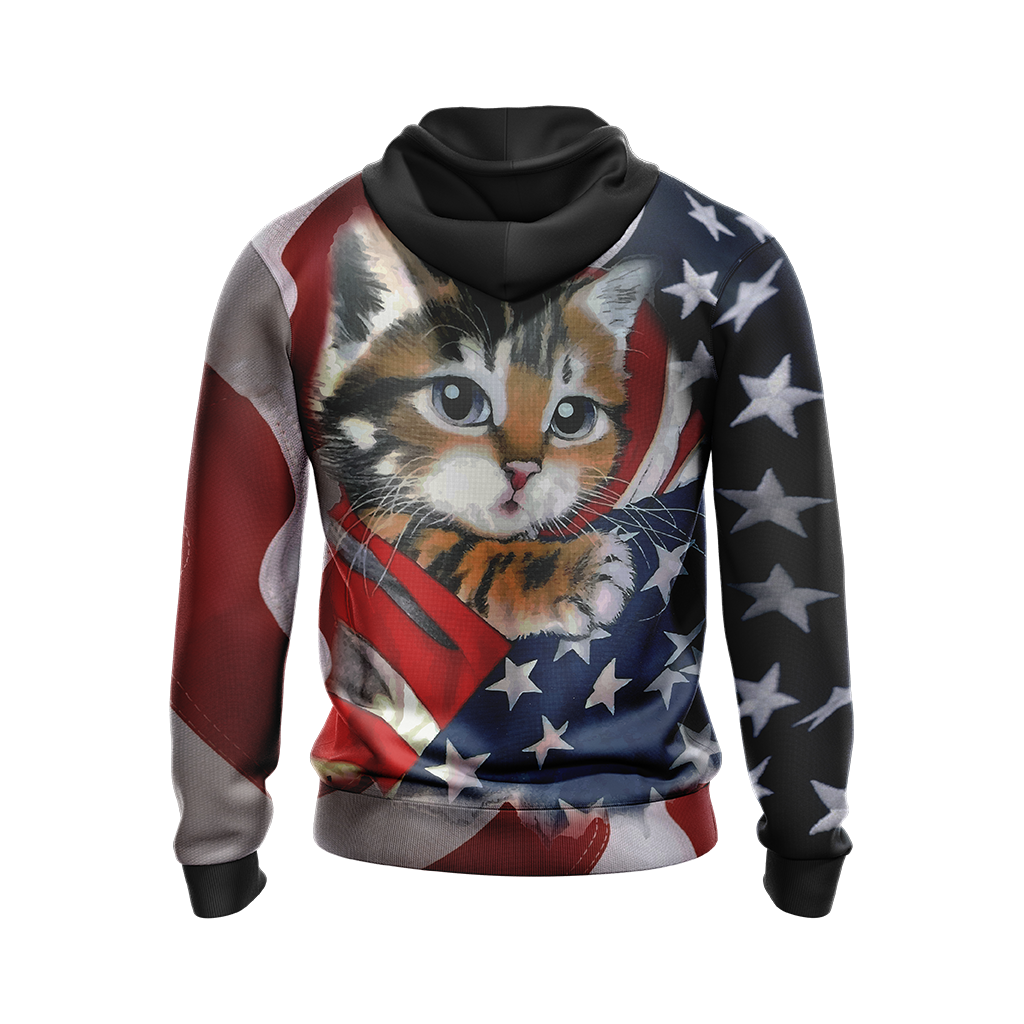 Patriotic Kitten Unisex 3D T-shirt   