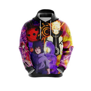 Naruto And Sasuke Unisex 3D T-shirt Zip Hoodie Pullover Hoodie   