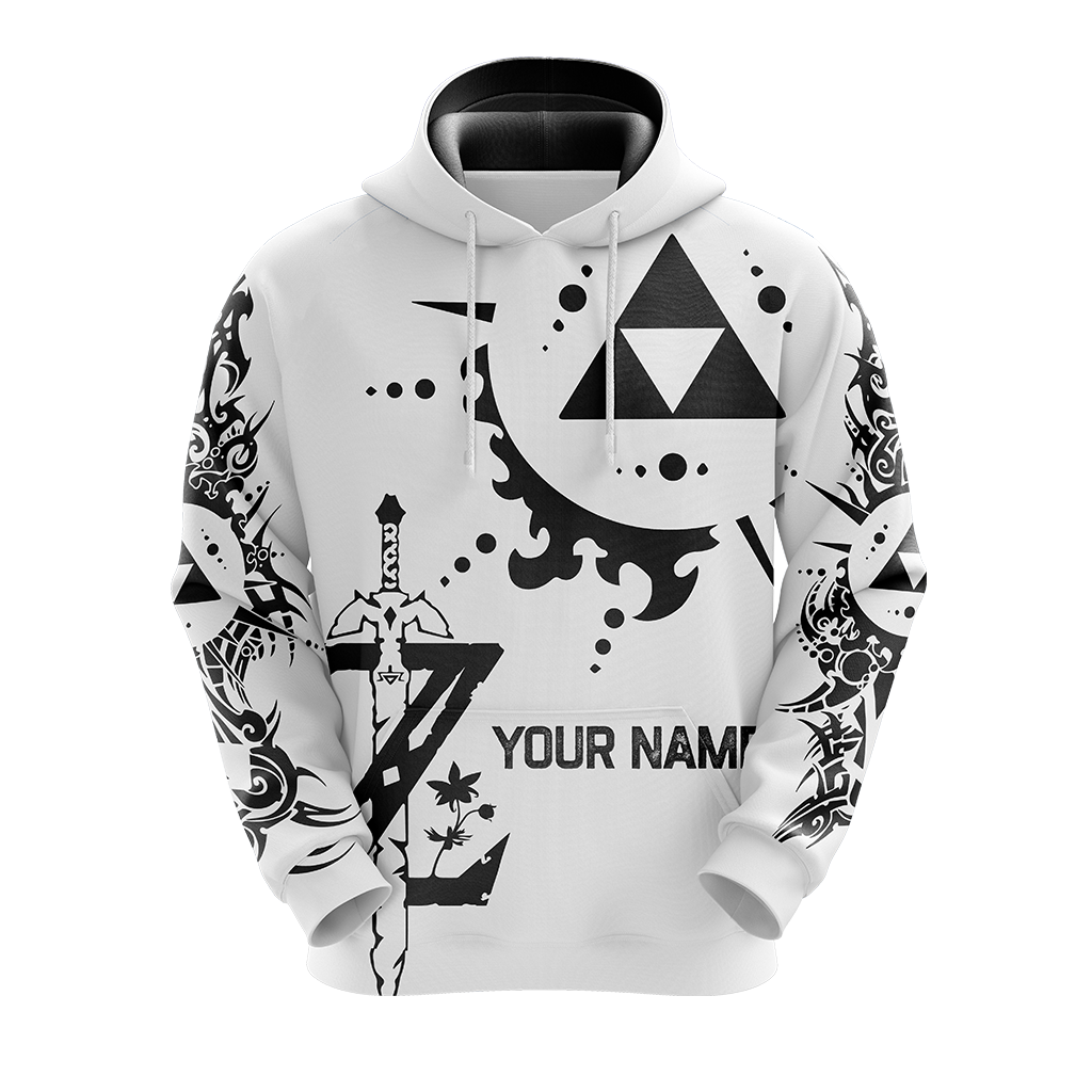 Personalized The legend of Zelda All Over Print T-shirt Zip Hoodie Pullover Hoodie   