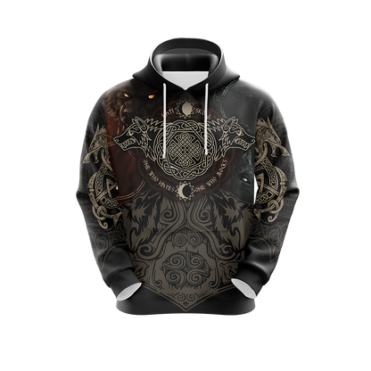 Vikings - The Sons Fenrir The Wolf Hati & Sköll - One Who Hates One Who Mocks Unisex 3D T-shirt Zip Hoodie Pullover Hoodie   