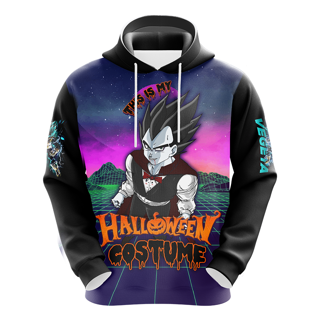 This is my Halloween Costume Vegeta Dragon Ball All Over Print T-shirt Zip Hoodie Pullover Hoodie   