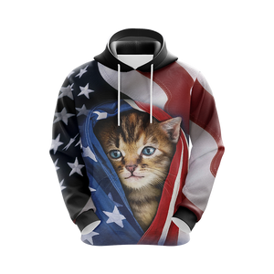 Patriotic Kitten Unisex 3D T-shirt   