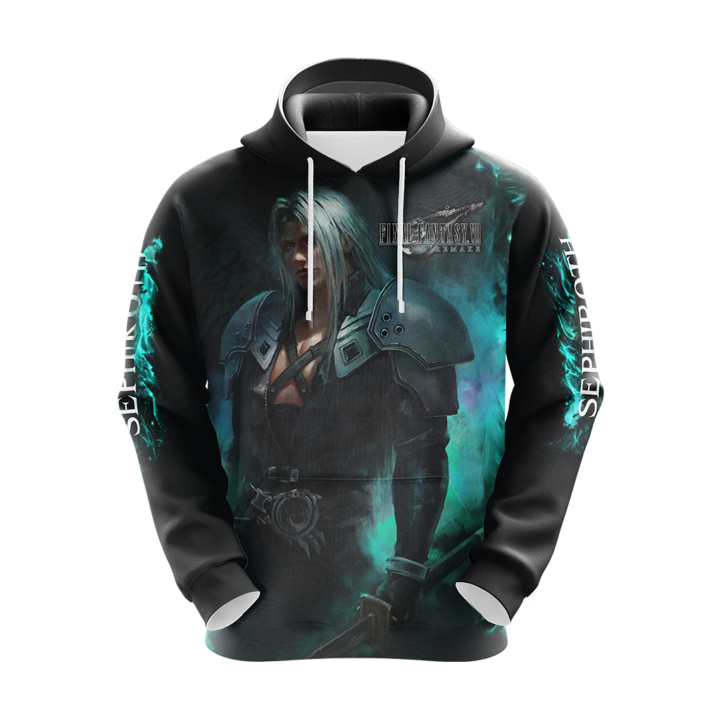 Final Fantasy VII Remake Sephiroth Unisex 3D T-shirt Zip Hoodie 
