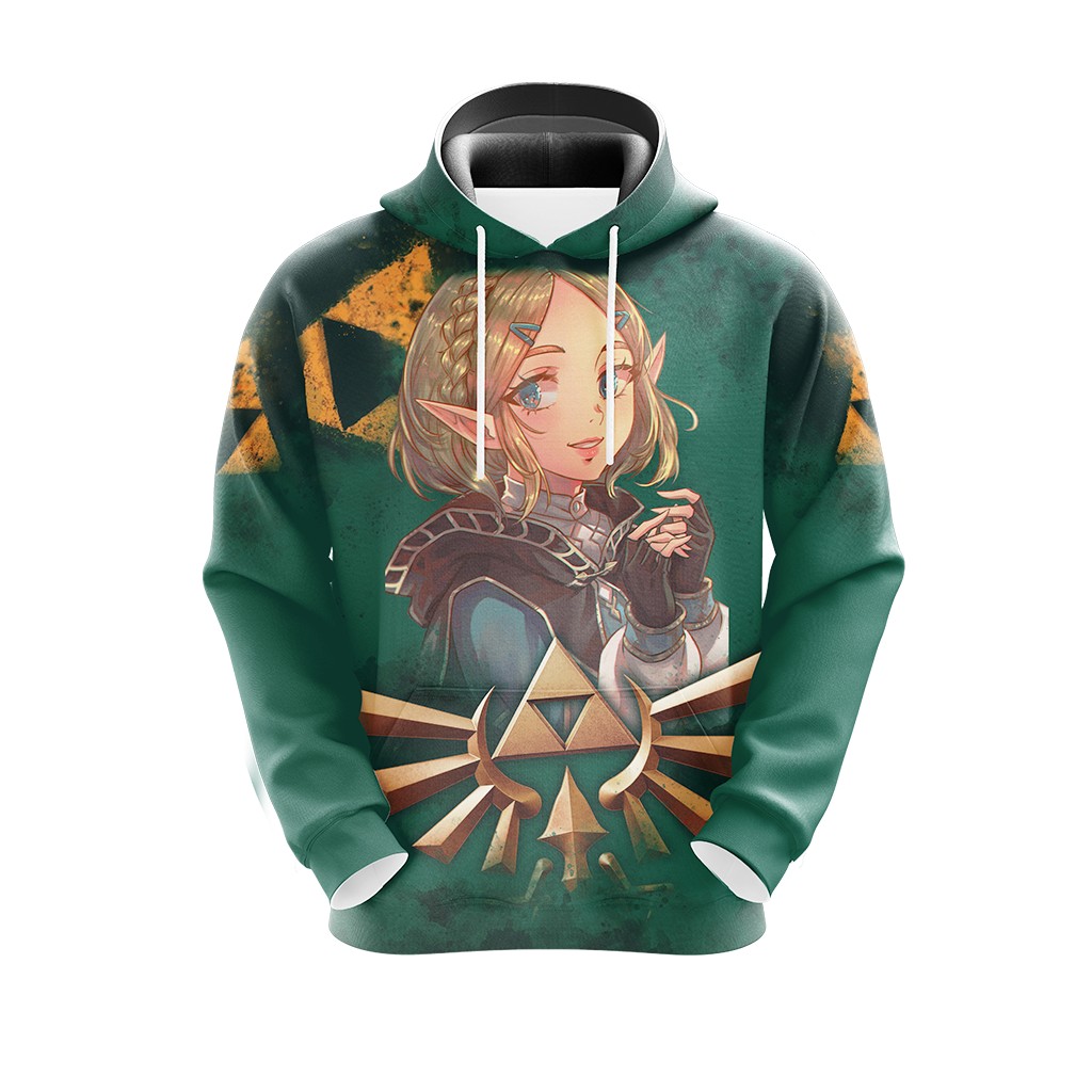 Princess Zelda The Legend of Zelda All Over Print T-shirt Zip Hoodie Pullover Hoodie   