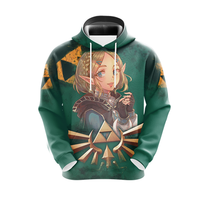Princess Zelda The Legend of Zelda All Over Print T-shirt Zip Hoodie Pullover Hoodie   