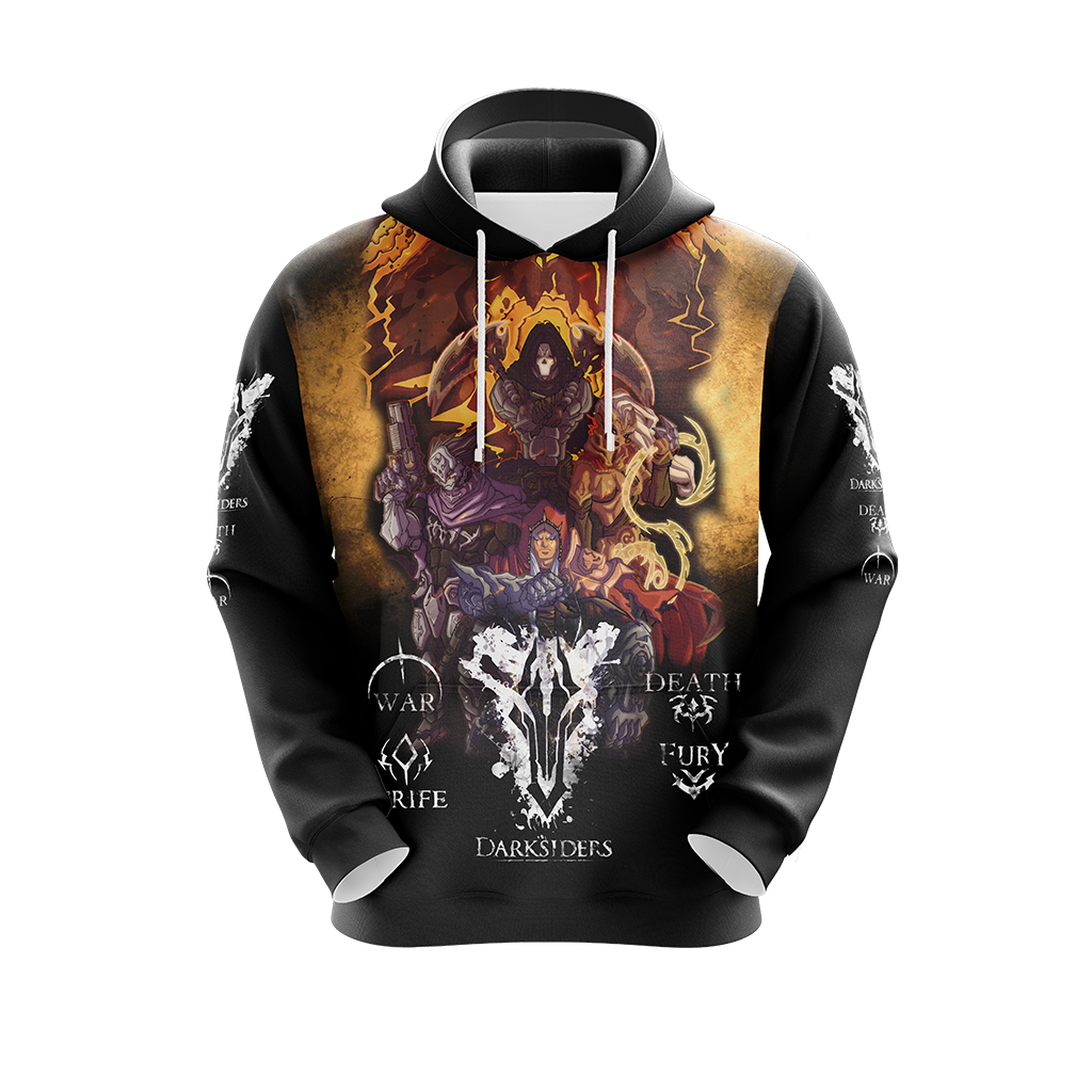 Darksiders 4 Horsemen Unisex 3D T-shirt Zip Hoodie   