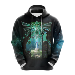 The Master Sword The legend of Zelda All Over Print T-shirt Zip Hoodie Pullover Hoodie   