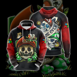 Mario Skull Unisex 3D T-shirt Hoodie S 