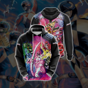 Mighty Morphin Power Rangers Unisex 3D T-shirt Hoodie S 