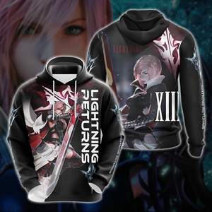 Final Fantasy XIII Lightning Returns Unisex 3D T-shirt Zip Hoodie Hoodie S 