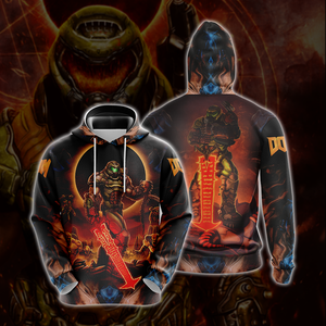Doom ( Video Game ) Unisex 3D T-shirt Hoodie S 