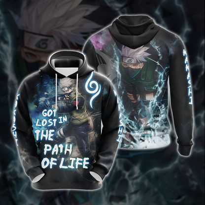 Naruto Kakashi - Got Lost In The Path Of Life Unisex 3D T-shirt Zip Hoodie Pullover Hoodie Hoodie S 
