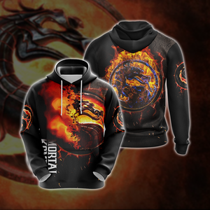 Mortal Kombat symbol Unisex 3D T-shirt Zip Hoodie 4XL 