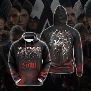 Assassin's Creed All Games - We work in the dark to serve the light Unisex 3D T-shirt Zip Hoodie Pullover Hoodie Hoodie S 