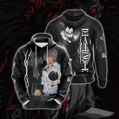 Deathnote - Yagami and Ruyk Unisex 3D T-shirt Hoodie S 