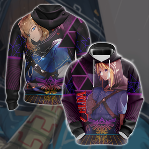 The legend of Zelda All Over Print T-shirt Zip Hoodie Pullover Hoodie Hoodie S 