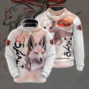 Okami Fox Unisex 3D T-shirt Hoodie S 