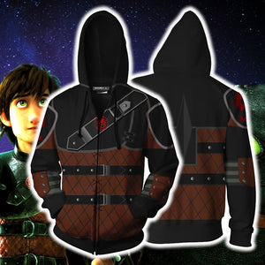 How To Train Your Dragon Hiccup Cosplay Zip Up Hoodie Jacket US/EU XXS (ASIAN S)  