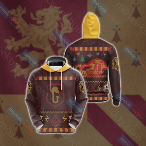 Harry Potter - Brave Like A Gryffindor Winter Style Unisex 3D T-shirt Hoodie S 