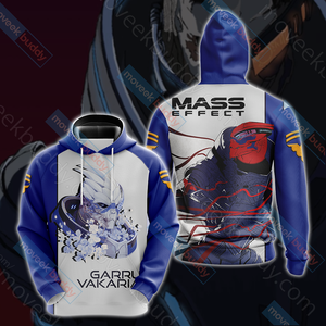 Mass Effect - Garrus Vakarian Unisex 3D T-shirt Hoodie S 