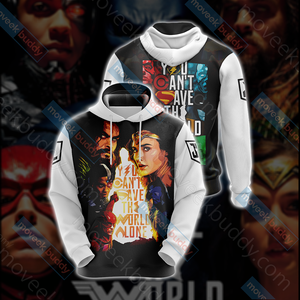 Justice League - You Can't Save The World Alone Unisex 3D T-shirt Hoodie S 