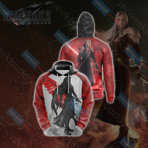 Final Fantasty - Crimson Sephiroth Unisex 3D T-shirt Hoodie S 