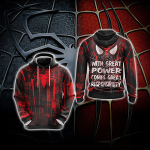 Spider-Man With Great Power Comes Great Responsibility Unisex 3D T-shirt   