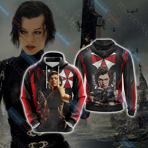 Resident Evil - Alice Unisex 3D T-shirt Hoodie S 
