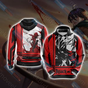 Attack on Titan - Mikasa Ackerman Unisex 3D T-shirt Hoodie S 