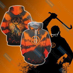 Half-Life Free Man Unisex 3D T-shirt Hoodie S 