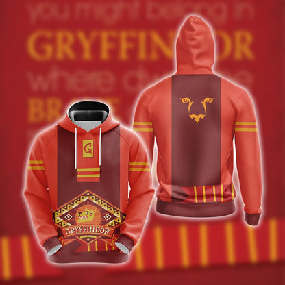 Harry Potter - Brave Like A Gryffindor New Unisex 3D T-shirt Hoodie S 