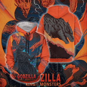 Godzilla King Of The Monsters Unisex 3D T-shirt Hoodie S 