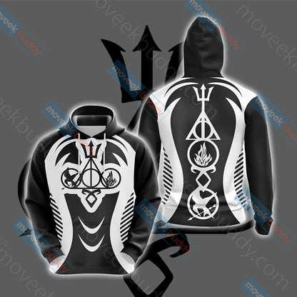 Harry Potter Divergent Percy Jackson The Hunger Games The Mortal Instruments Unisex 3D T-shirt Hoodie S 
