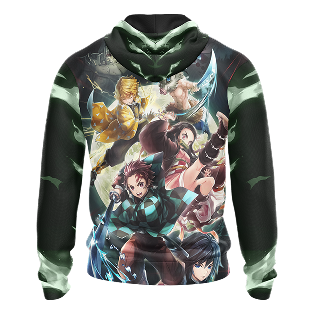 Demon Slayer: Kimetsu no Yaiba Unisex 3D T-shirt Zip Hoodie Pullover Hoodie   