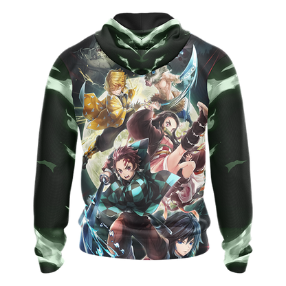 Demon Slayer: Kimetsu no Yaiba Unisex 3D T-shirt Zip Hoodie Pullover Hoodie   