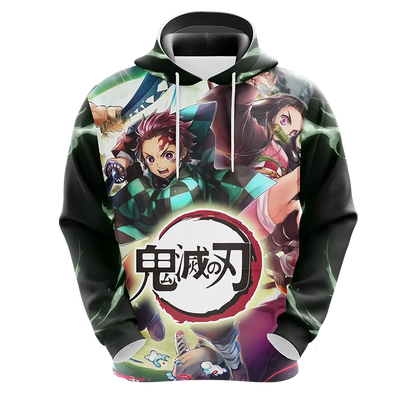 Demon Slayer: Kimetsu no Yaiba Unisex 3D T-shirt Zip Hoodie Pullover Hoodie   