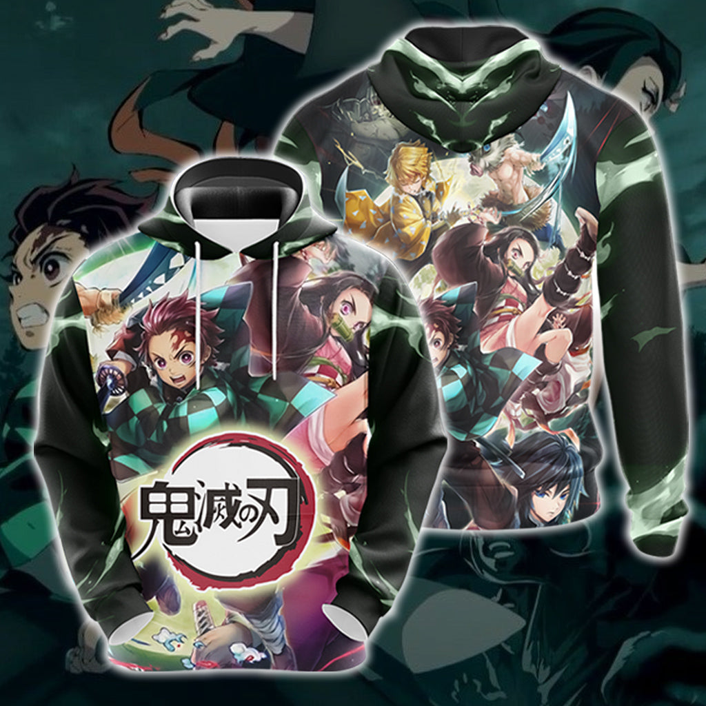 Demon Slayer: Kimetsu no Yaiba Unisex 3D T-shirt Zip Hoodie Pullover Hoodie Hoodie S 