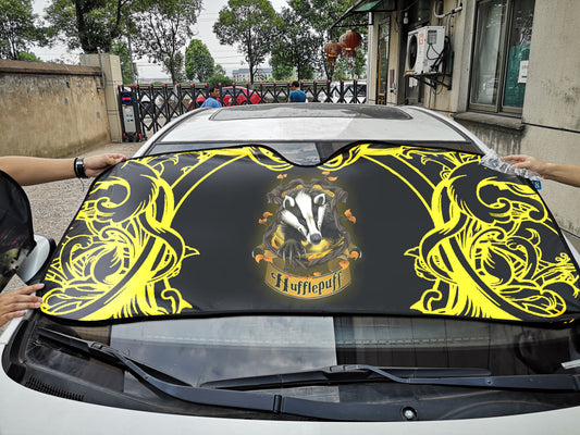Loyal Like A Hufflepuff Harry Potter Auto Sun Shade 57 x 27.5 Inches (145 x 70 cm)  