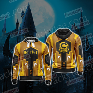 Harry Potter Hogwarts Castle - Hufflepuff House Wacky Style New Collection Unisex 3D T-shirt Zip Hoodie S 