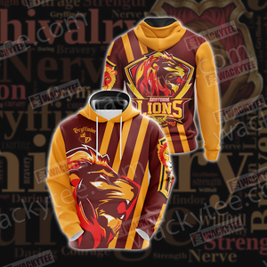 Gryffindor Lion Quidditch Team Harry Potter New Style Unisex 3D T-shirt Hoodie S 