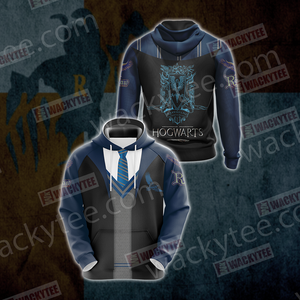 Harry Potter Hogwarts Uniform Ravenclaw House Unisex 3D T-shirt Hoodie S 