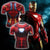 Iron Man Mark XLVI Cosplay Short Sleeve Compression T-shirt US/EU XXS  