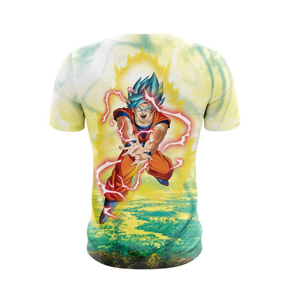 Super Saiyan Blue Hair Son Goku Dragon Ball Unisex 3D T-shirt   