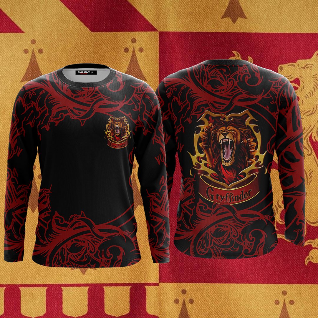 Gryffindor Quidditch Team Est 1092 Harry Potter3D Long Sleeve Shirt US/EU S (ASIAN L)  