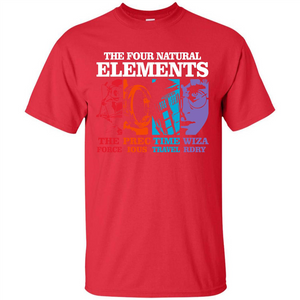 Movie T-shirt The Four Natural Elements T-shirt Red S 