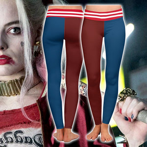 Suicide Squad Harley Quinn Cosplay 3D Leggings S  